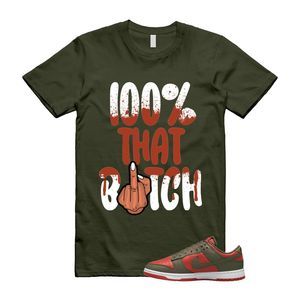 Dunk Mystic Red Cargo Khaki White Low T Shirt Match 100
